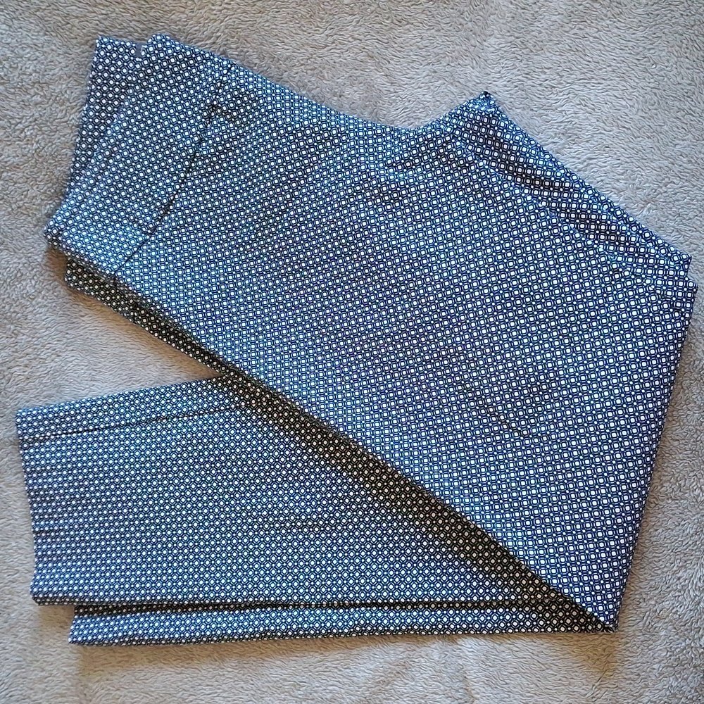 Elliott Lauren Black and White Geometric Pants, Size 6